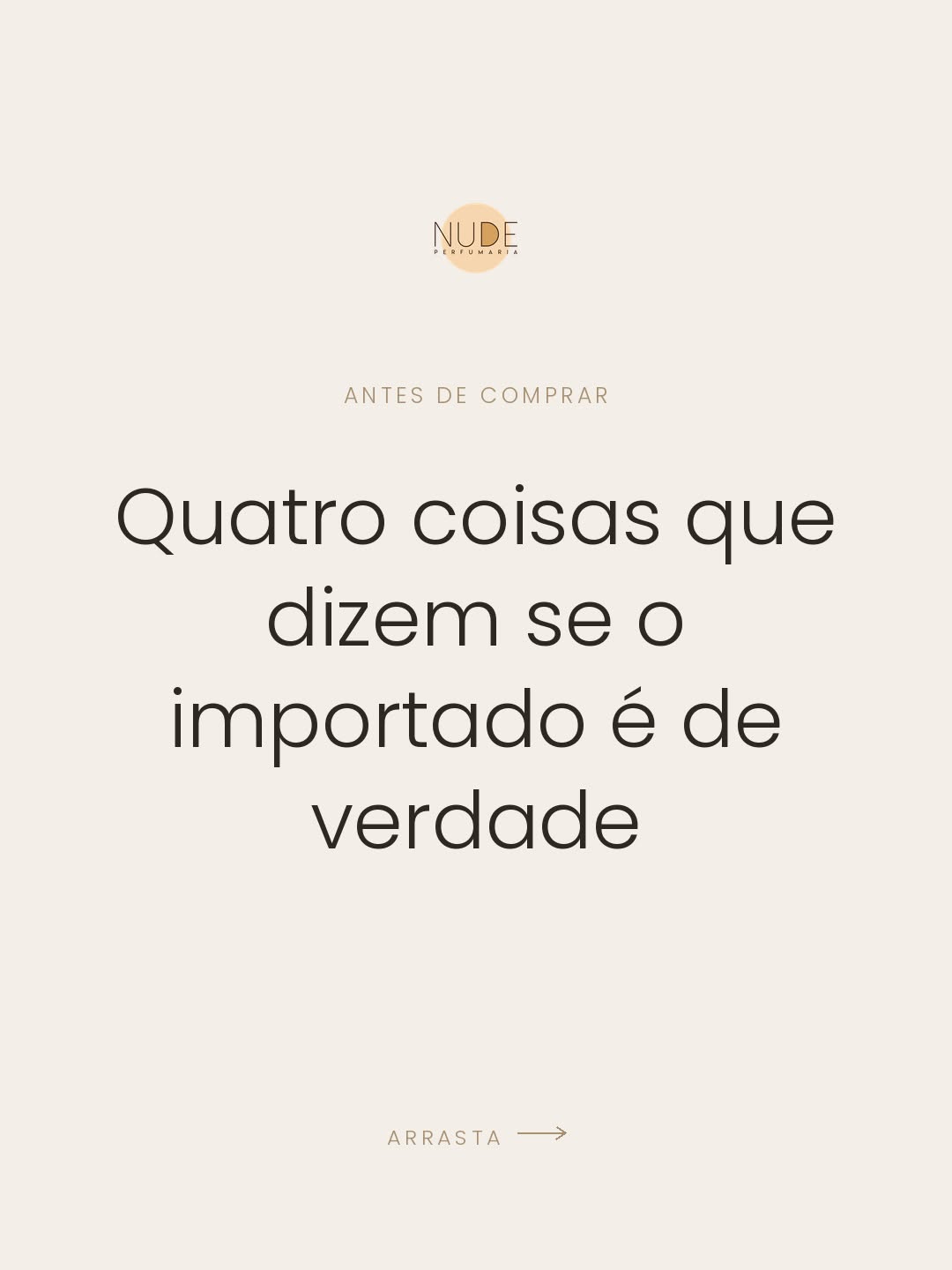 Quatro sinais de importado verdadeiro